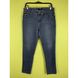 Daisy Fuentes Women's Blue Jeans Size 12 Regular Fit Cotton Blend Pockets